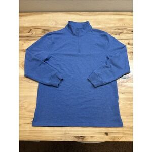 Pendleton Sweater Men's Large Blue Quarter Zip Pullover Casual Soft Fleece Warm